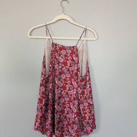 Loft pink floral tank double lined large - Picture 6 of 6